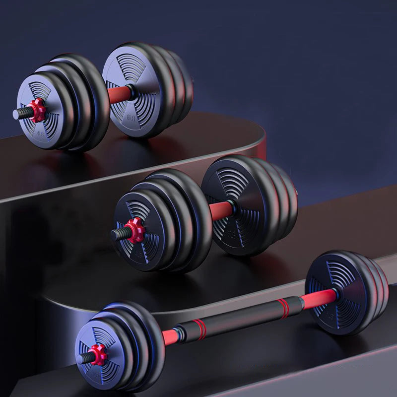 5-44lbs Adjustable Dumbbell to Barbell Set, Anti-Slip Grip, Versatile