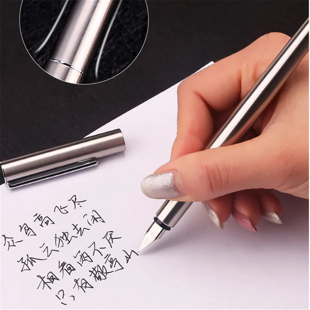 Jinhao 35 Black  Silver Colors Business office EF / F Nib Fountain Pen student School Stationery Supplies ink calligraphy pen