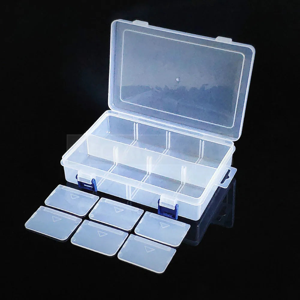 8 grid Plastic Box Practical Adjustable Compartment Jewelry Bead