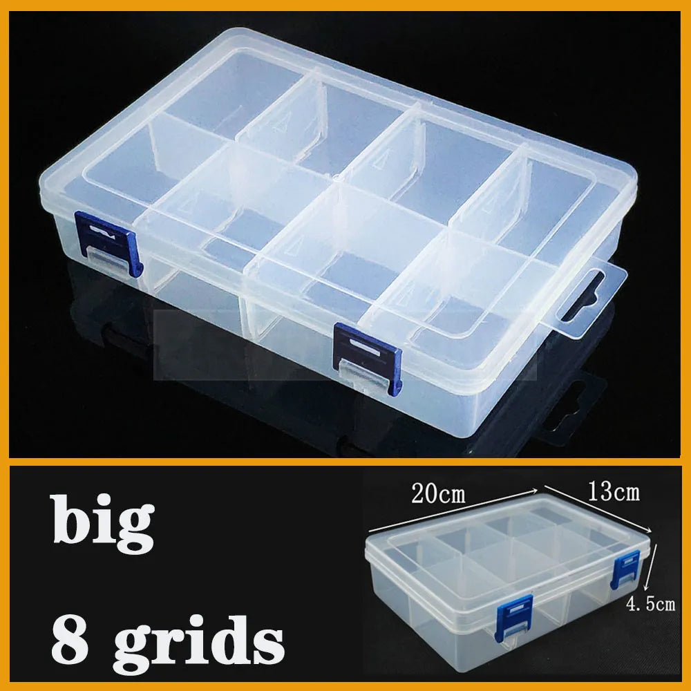 8 grid Plastic Box Practical Adjustable Compartment Jewelry Bead
