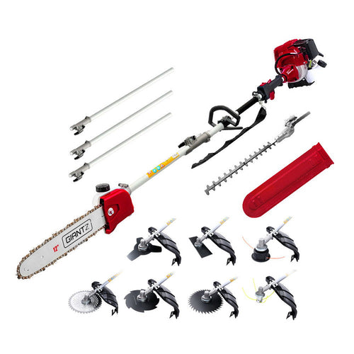 Giantz 4 Stroke Pole Chainsaw Petrol Hedge Trimmer Tree Pruner 12'' 9