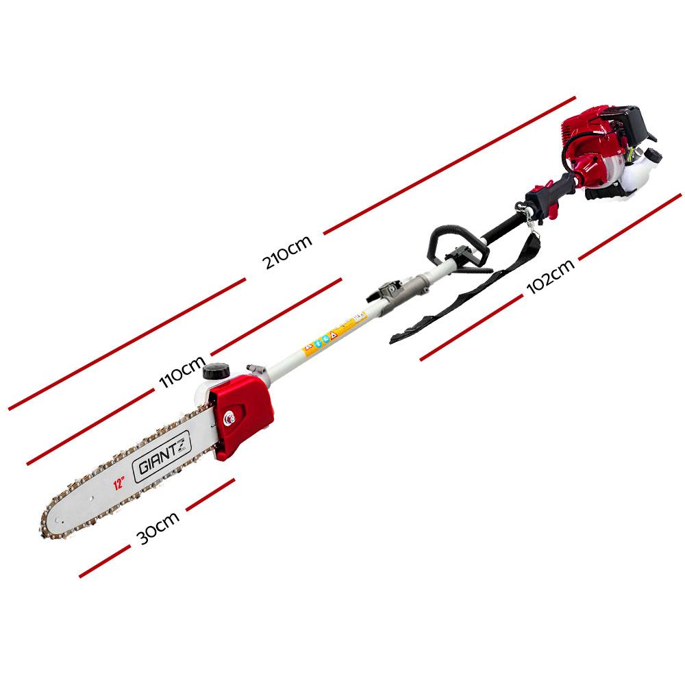 Giantz 4 Stroke Pole Chainsaw Petrol Hedge Trimmer Tree Pruner 12'' 9