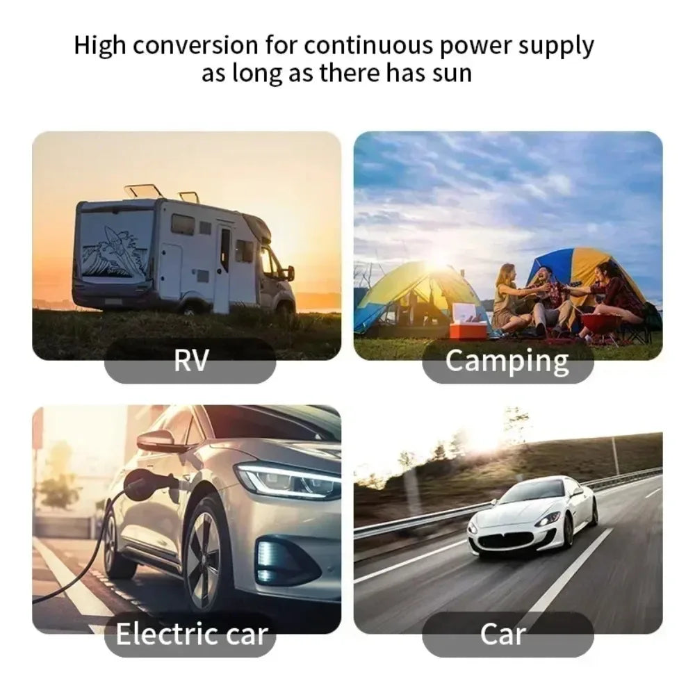 1000W Foldable Solar Panel USB Type C Portable Charger Outdoor Power