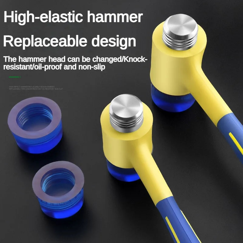 1 double headed installation hammer, 25mm to 45mm rubber hammer with