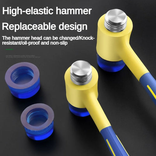 1 double headed installation hammer, 25mm to 45mm rubber hammer with