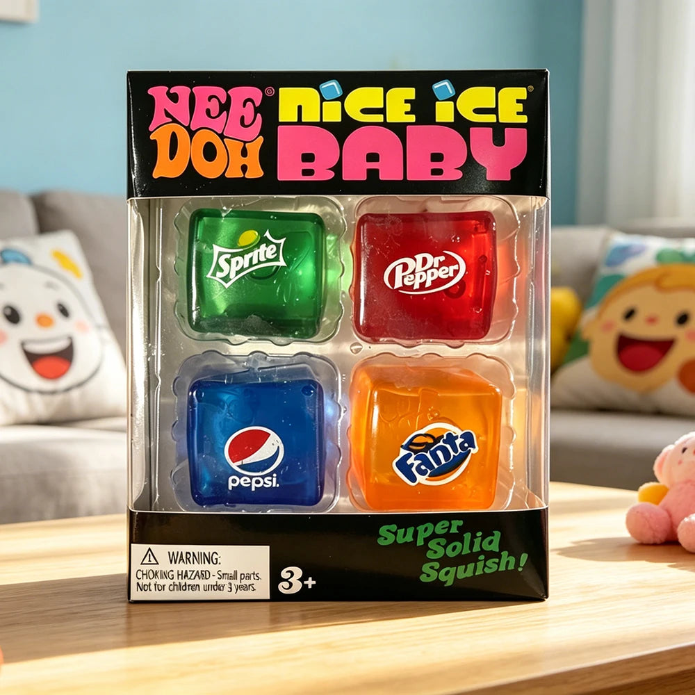 Squishy Schylling NeeDoh Nice Cube Sensory Squeeze Toy Super Squish Stress Relief Anxiety Sensory Tool Stress Reliever Toys