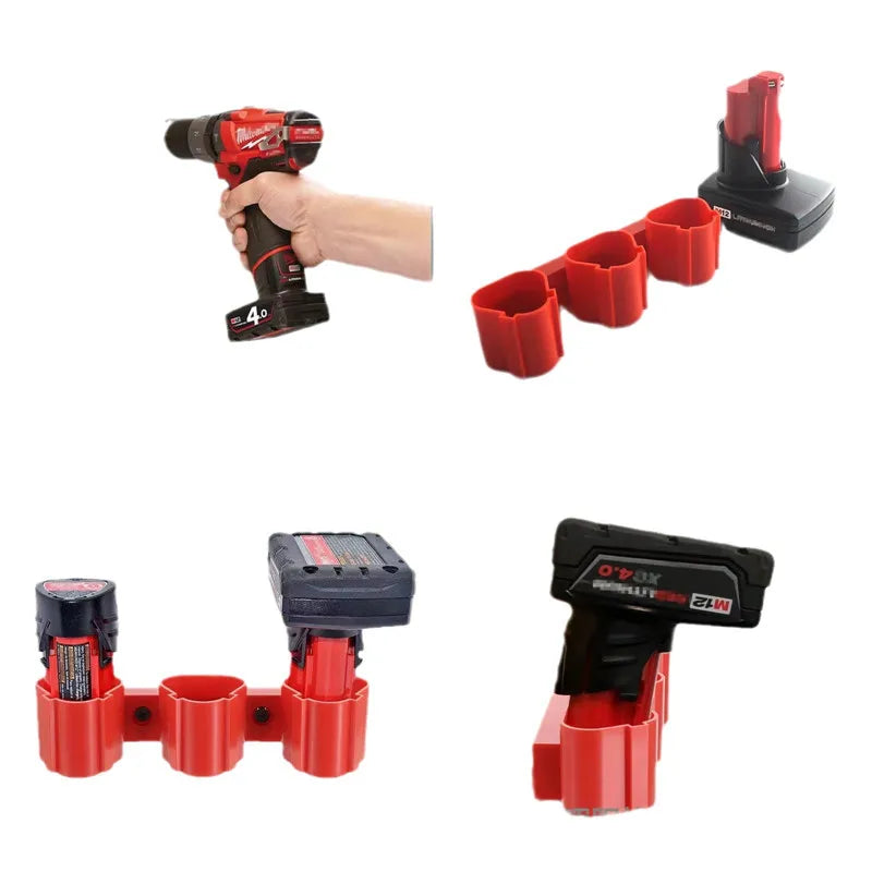 Battery Storage Holder for Makita,Bosch,Milwaukee 10.8V 12V Batteries