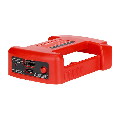 USB Charger Adapter for Milwaukee 18V Lithitum Battery Portable Type-C