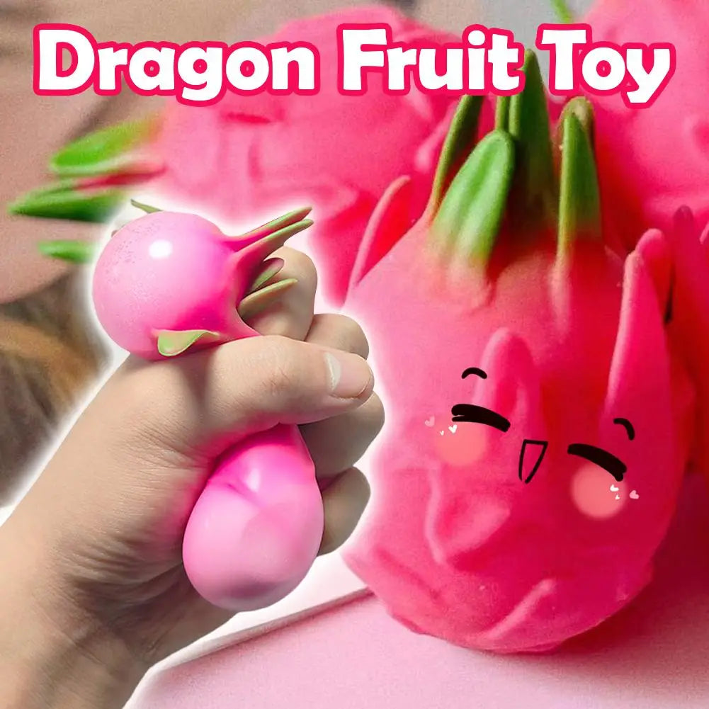 Dragon Fruit Squish bal geschenk Squishy Squeeze Stress Reliever Fidget sensorisch speelgoed Simulatie Fruit Food, Squeeze Balls