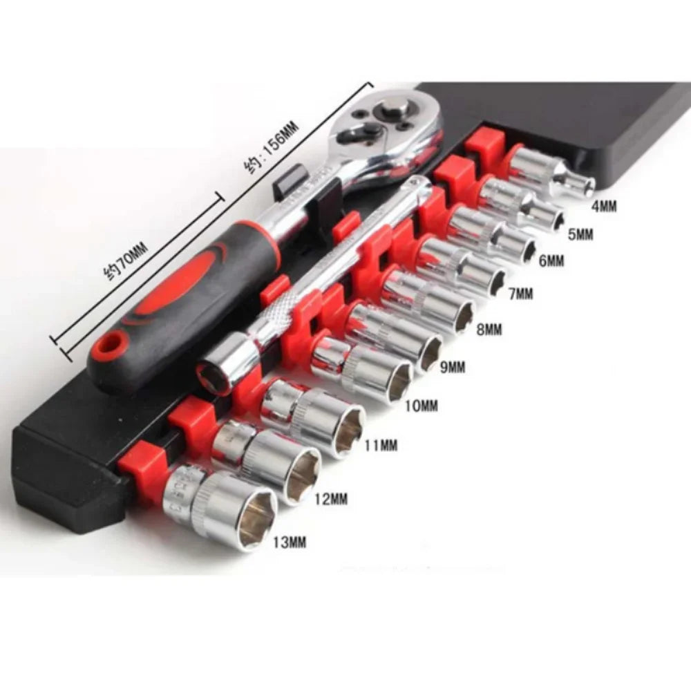 12 Pcs Set Wrench Socket Set Motorcycle Bicycle Repairing Tool