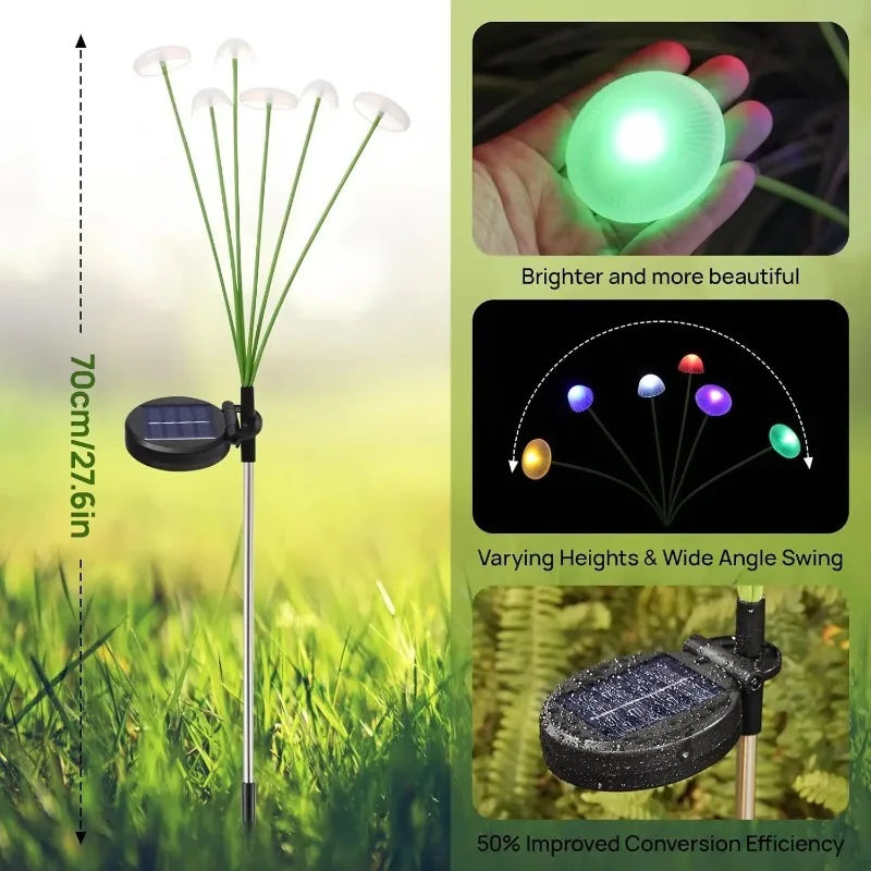 2026 New LED Solar Mushroom Lights Solar Garden Lights Waterproof
