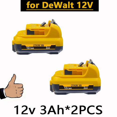 1-3Pack 12V Replacement for Dewalt DCB120 Lithium-ion Batteries 12V