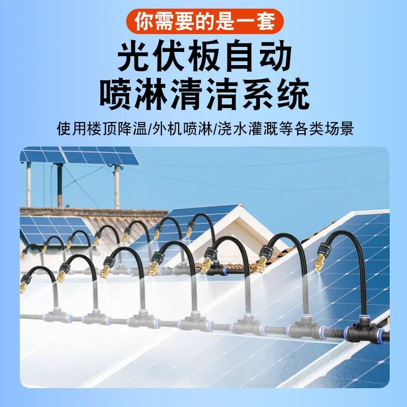Timed Atomization Spray Cleaning System for Solar Panel Dust Removal