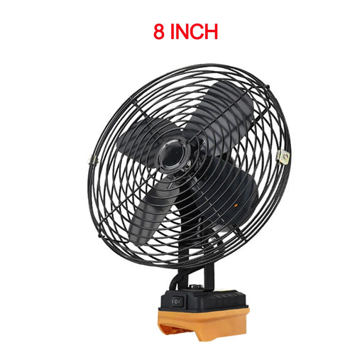 6/8In Camping Fan Outdoor Fishing Wireless Desktop Portable Metal Fan