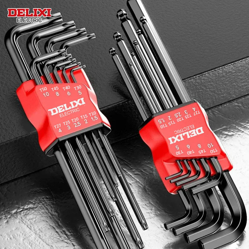 DELIXI ELECTRIC Allen Key Set，Allen Hex Wrench Screwdriver Set With