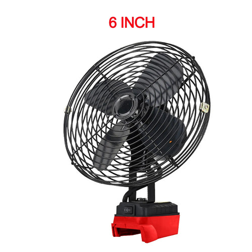 6/8In Camping Fan Outdoor Fishing Wireless Desktop Portable Metal Fan