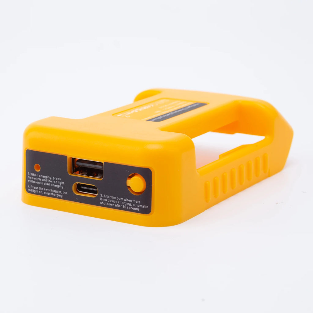 Power Bank Charger For DeWalt 18V Lithium Battery With USB With Type-C