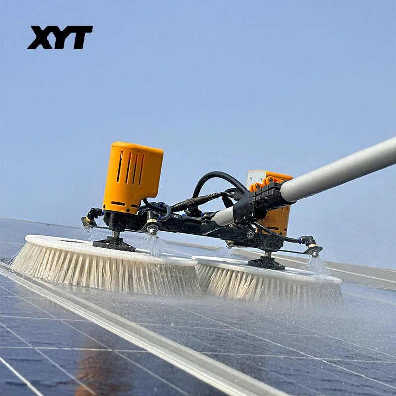 Roof Cleaning Brush Double Head Electric Cleaning Brush Kits for Solar