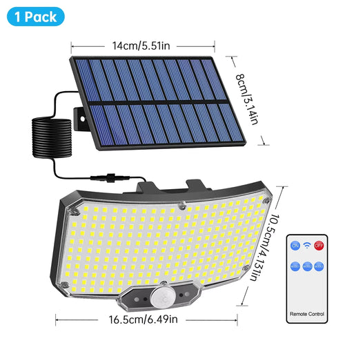 234LED Solar Lights Outdoor With 3 Modes Motion Sensor Solar Flood