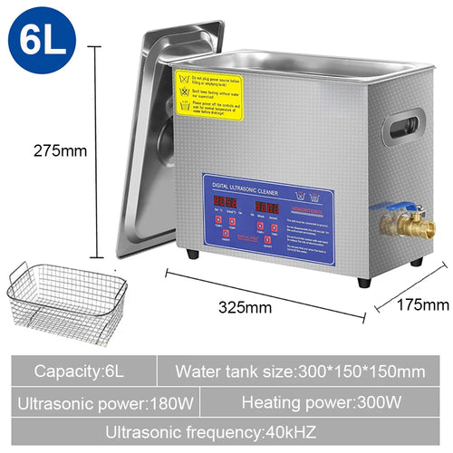 Ultrasonic Cleaner 2L 3L 6L 10L Ultrasound Bath for Glasses Jewelry