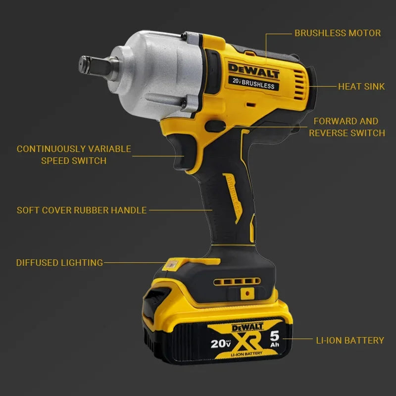 Cordless Brushless Heavy Duty Impact Wrench DEWALT DCF900 20V Li-ion