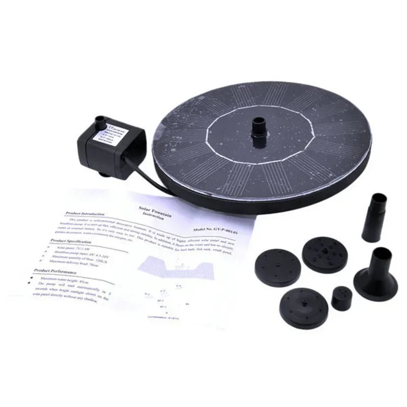 13/16cm Floating Solar Panel Solar Fountain Pump Bird Baths Garden