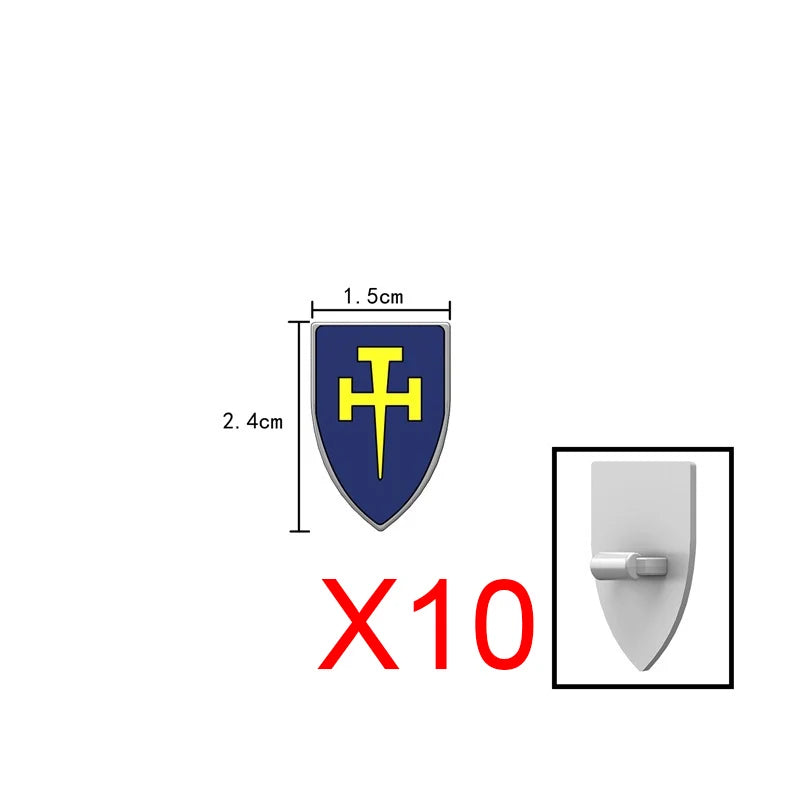 Medieval Weapons Accessories Building Blocks Solider Castle Knight Legion Red Lion Black Eagle Armor Cloak Shield Dragon Bricks
