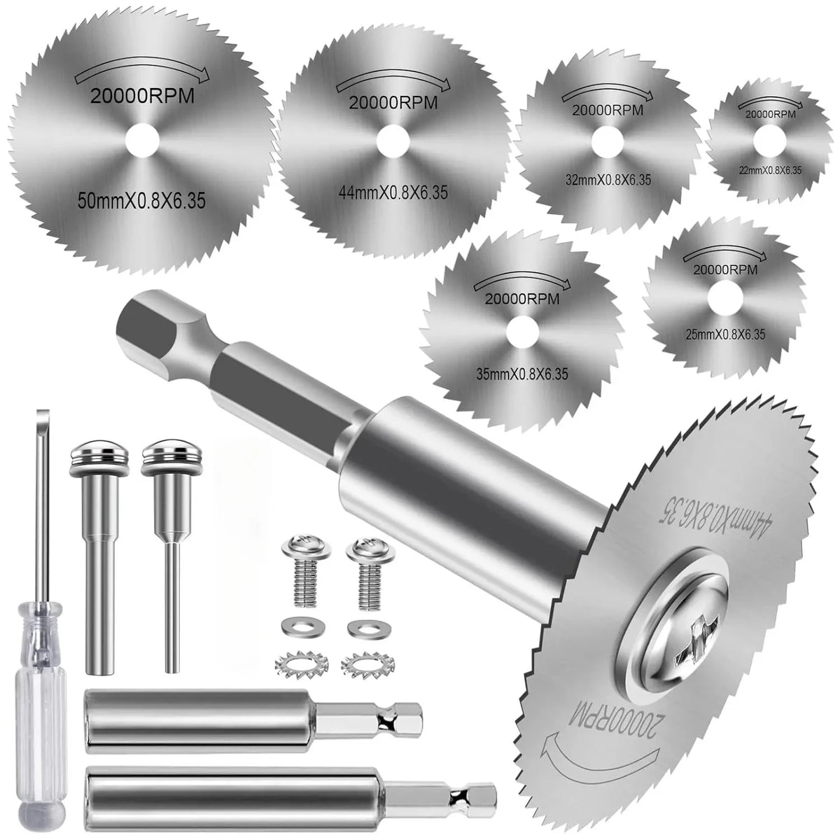 HSS Circular Saw Blade Set 1/4 Inch Hex Shank Multi-Function Cutting