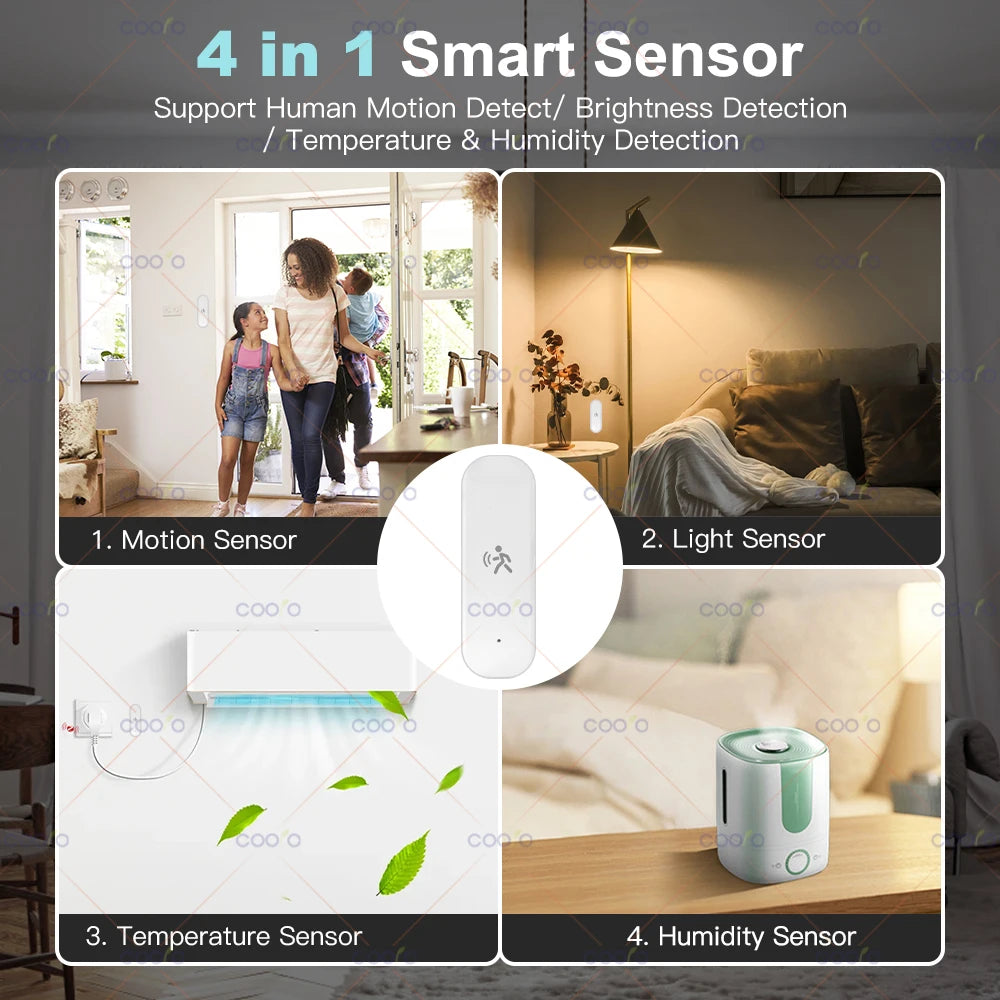 Zigbee 10G MmWave Radar Motion Sensor Human Detector with Illuminance