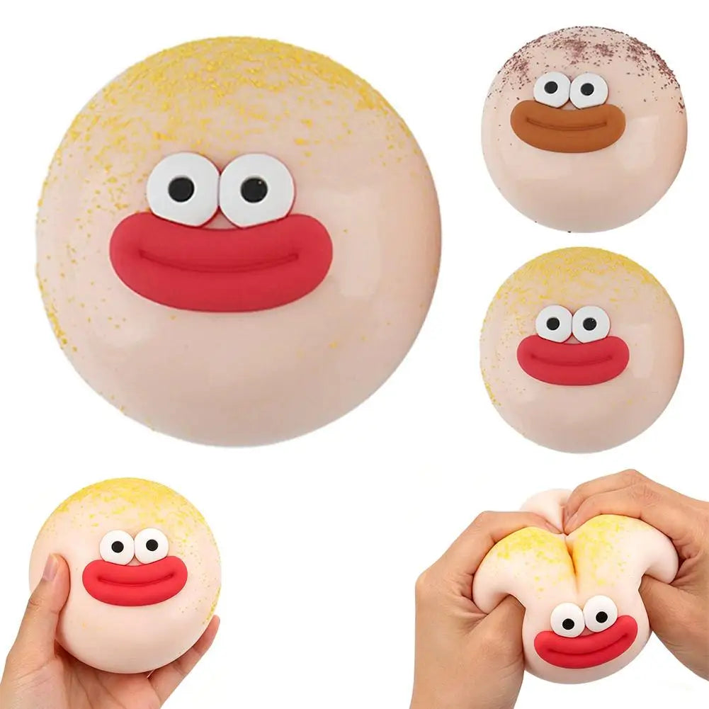 Smushers Face Squish Toy Funny Slow Rising Squeeze Ball, Soft Sensory Fidget Toy for Stress & Anxiety Relief, Novelty Desk Decor