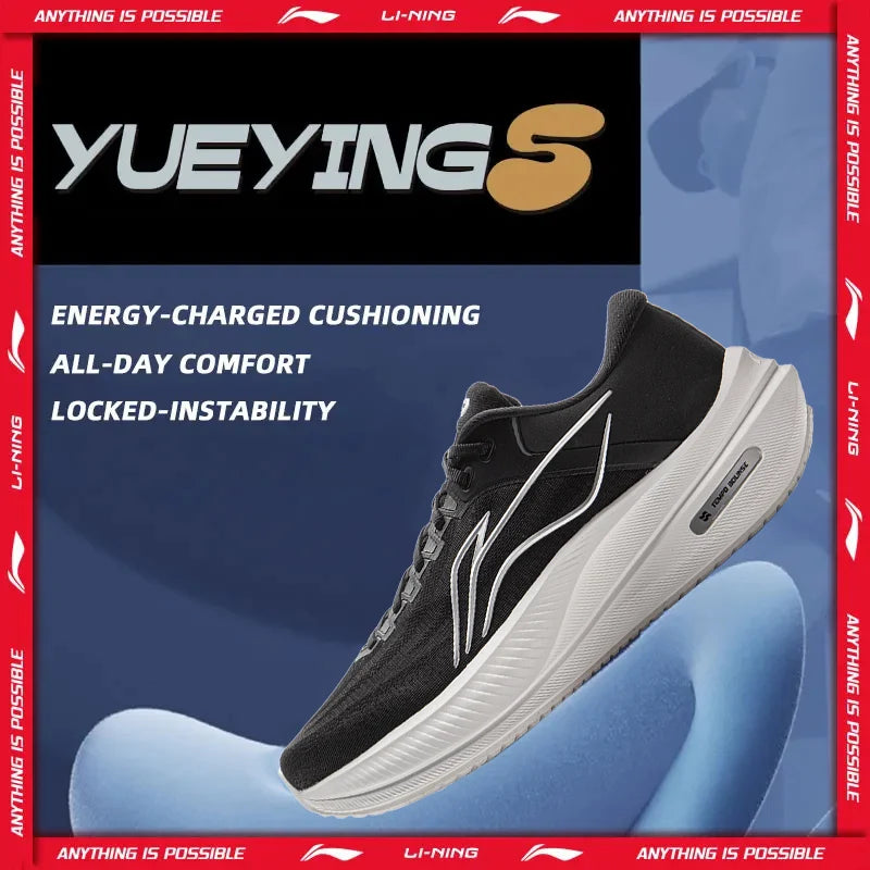 Li-Ning Men's YUEYING 5 Optimized Cushion Running Shoes with Wide Toe