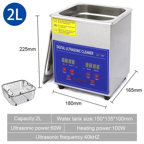 Ultrasonic Cleaner 2L 3L 6L 10L Ultrasound Bath for Glasses Jewelry