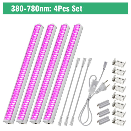 Full Spectrum LED Growth Tube 4000K/Purple/Sunlight Plant Lamp