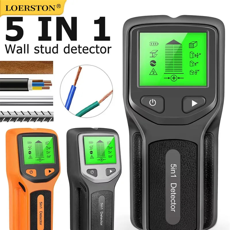 5 In 1 Professional Wall Stud Finder Metal Detector Wires Depth