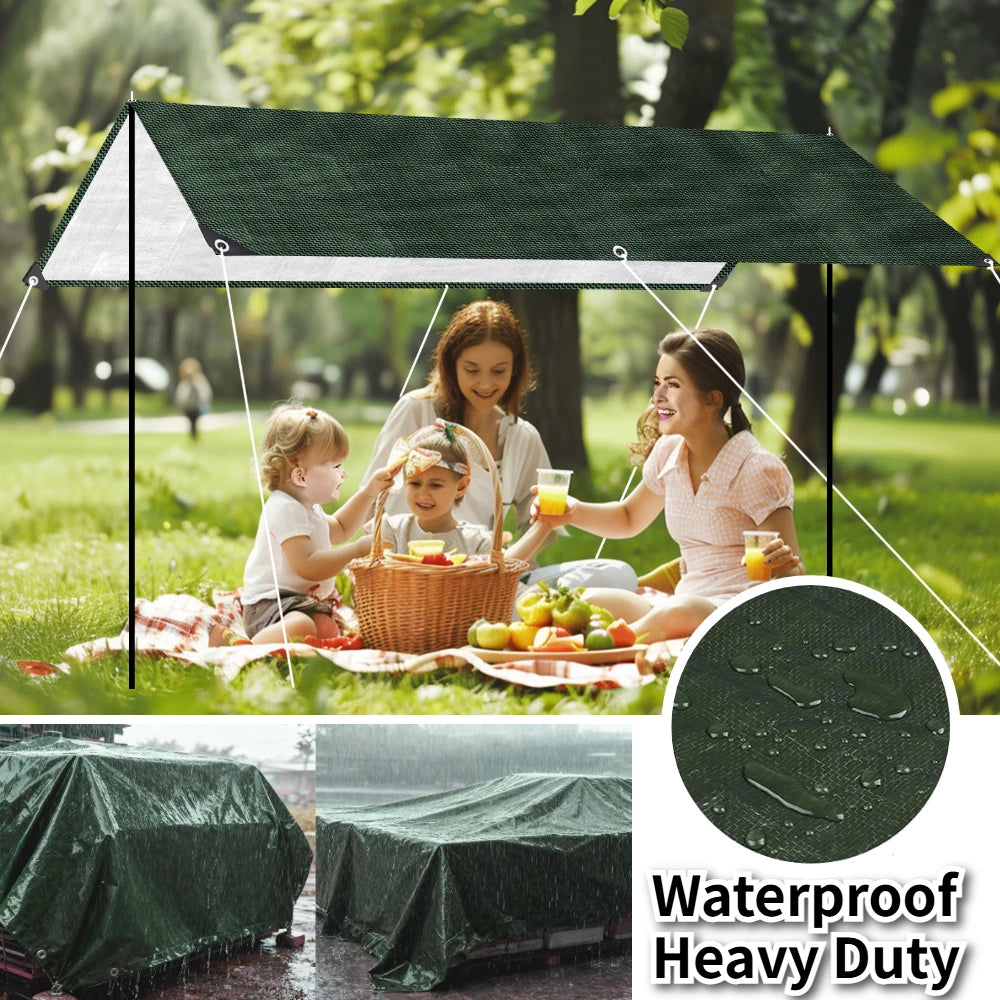 Tarpaulin Waterproof Canopy Heavy Duty Tarp Sheet Cover with Grommet