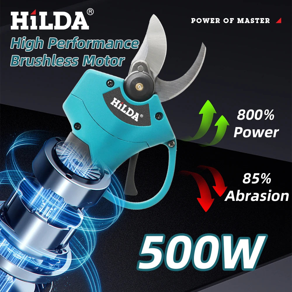 HILDA Brushless Electric Pruning Shears Cordless Fruit Tree Branches