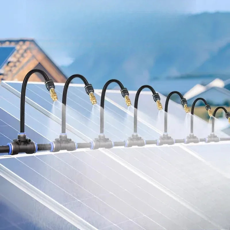 Timed Atomization Spray Cleaning System for Solar Panel Dust Removal