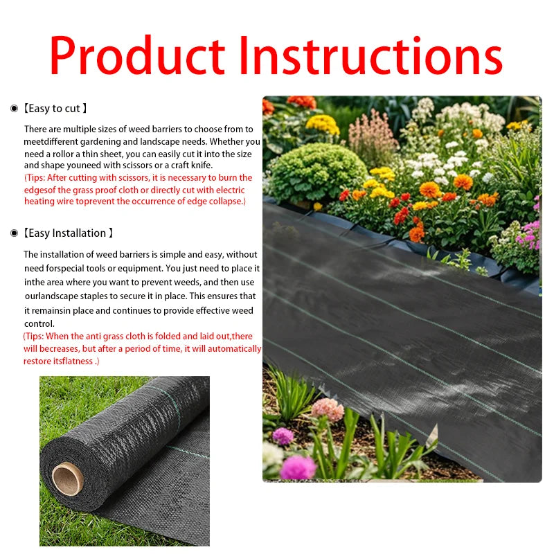 Weed film, garden landscape fabric, weed proof cloth, strong