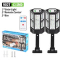 Powerful LED Solar Outdoor Led Courtyard Wall Lamp Rechargeable Human
