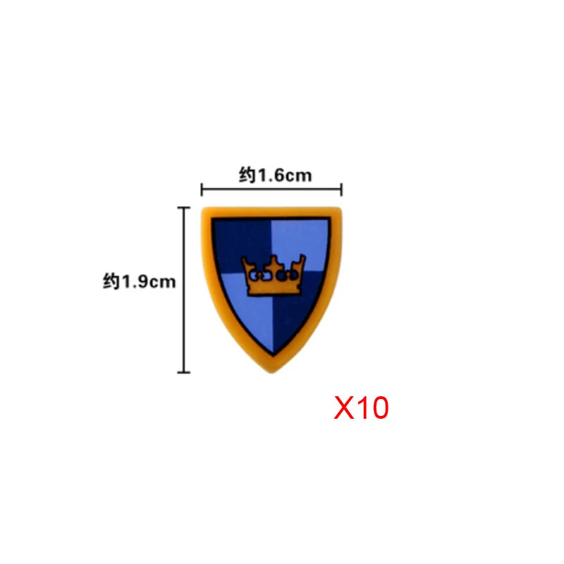 Medieval Weapons Accessories Building Blocks Solider Castle Knight Legion Red Lion Black Eagle Armor Cloak Shield Dragon Bricks