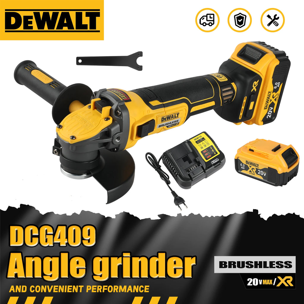 DEWALT DCG409 125mm Flat Head Angle Grinder Bare Machine Tool Cutting