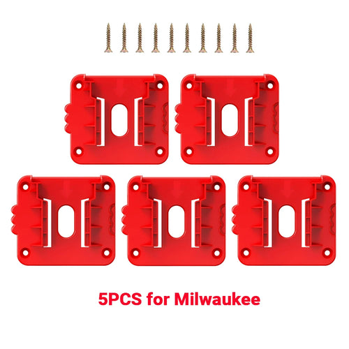 1-10PCS Power Tools Lithium Battery Holder Storage Fixed Bracket