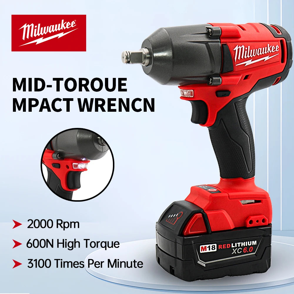 Milwaukee 18V Brushless Impact Wrench 880N.m Max Torque 1/2 Inch