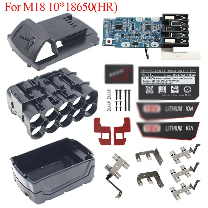 For M18 Li-ion Battery Plastic Case PCB Charging Protection Board Box