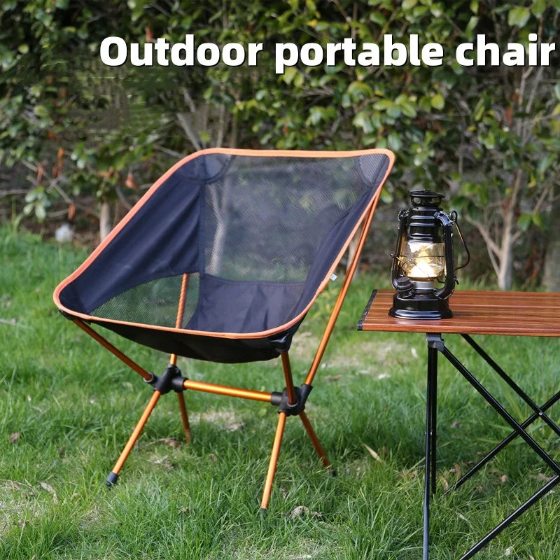 Outdoor Moon Chair, Camping Folding Chair, Portable Leisure Backrest