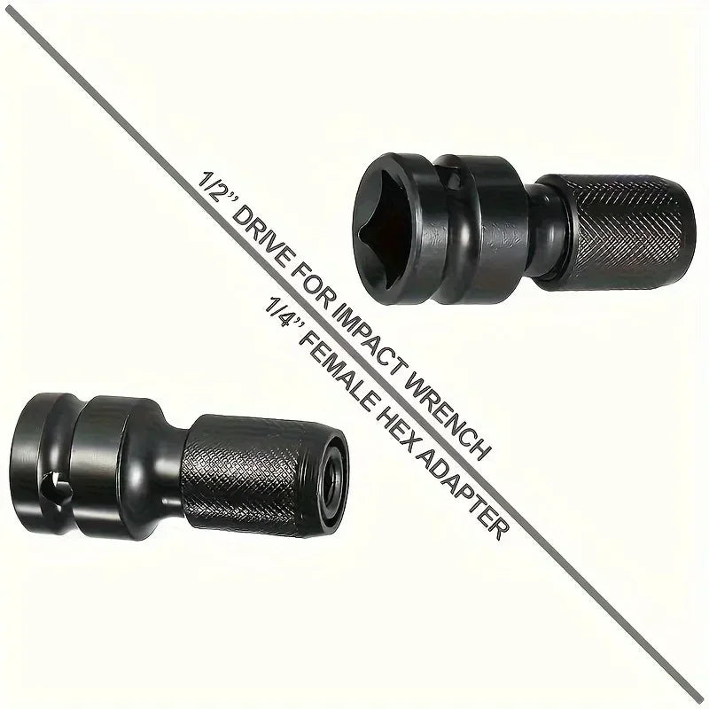 1pc Impact Wrench to Drill Adapter 1/2 to 1/4 Hex Converter Socket