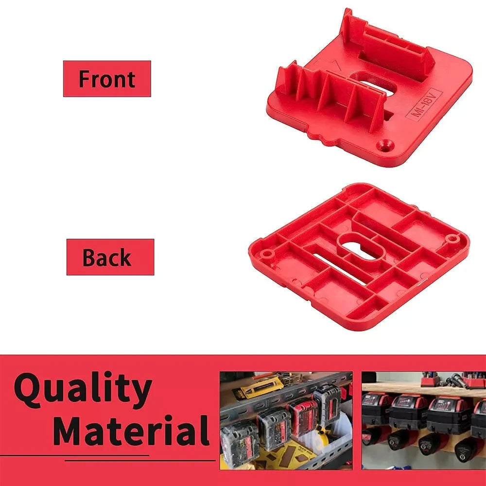 1-10PCS Power Tools Lithium Battery Holder Storage Fixed Bracket