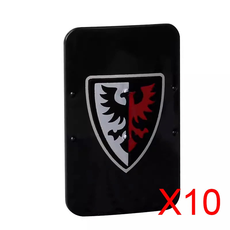Medieval Weapons Accessories Building Blocks Solider Castle Knight Legion Red Lion Black Eagle Armor Cloak Shield Dragon Bricks