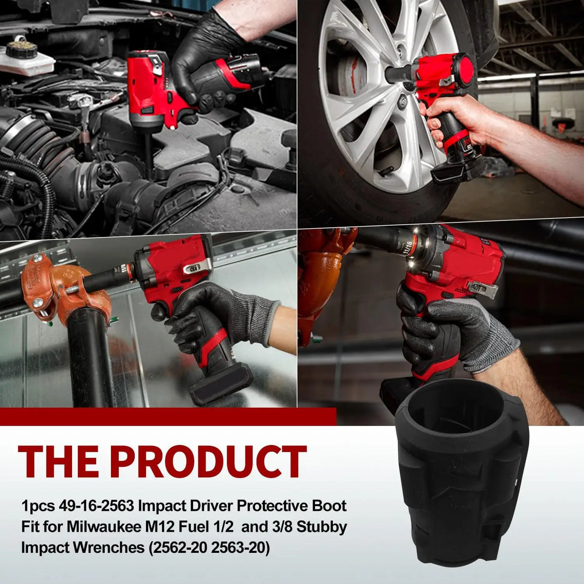 1pc/2Pcs 49-16-2563 Impact Driver Protective Boot Fit for Milwaukee