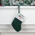 Christmas stocking festival decorations, green 26-letter Christmas tree pendant gift bag socks hotel party supplies hanger